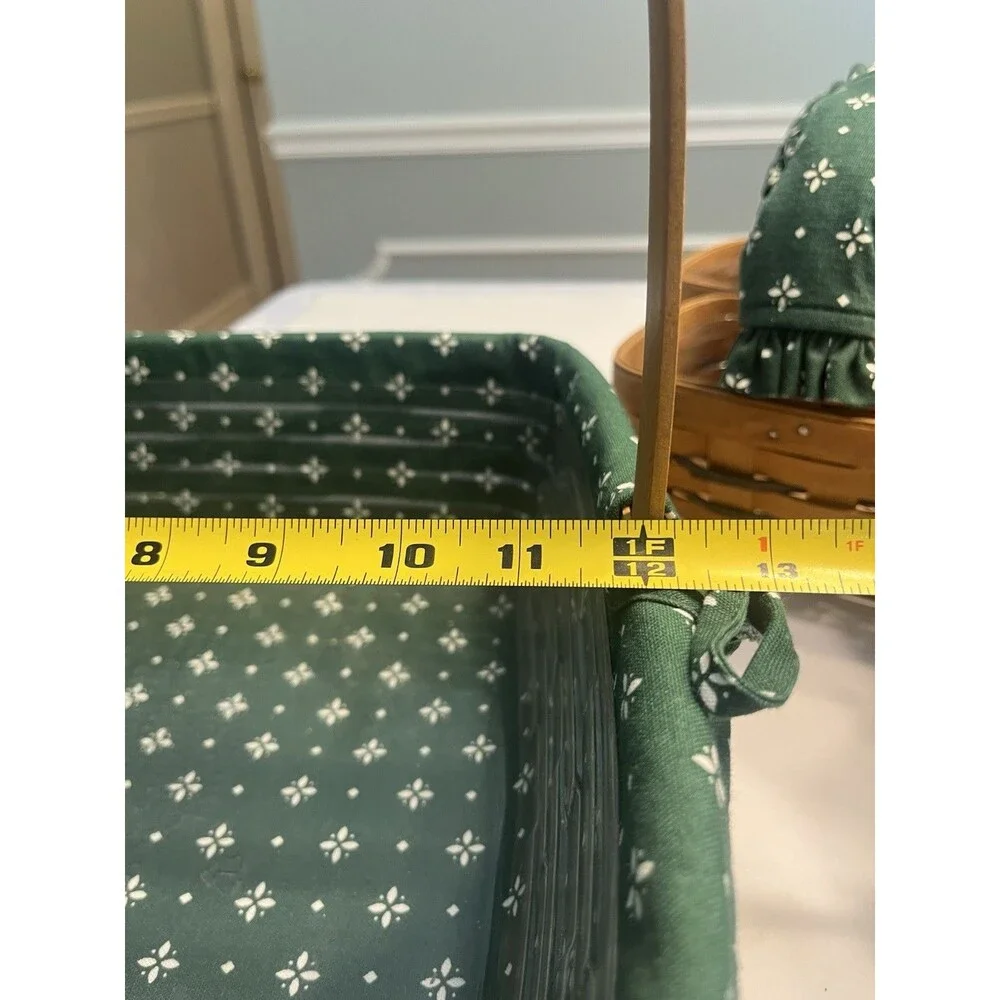 5 Longaberger Basket Pie Bee Small Key Sage Green Traditions Liner Protectors
